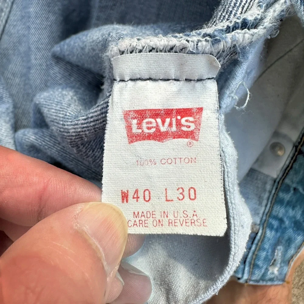 VTG 80s Levi's 501xx Made in USA Men's 40x30 (36x27) Blue Denim Button Fly Jeans